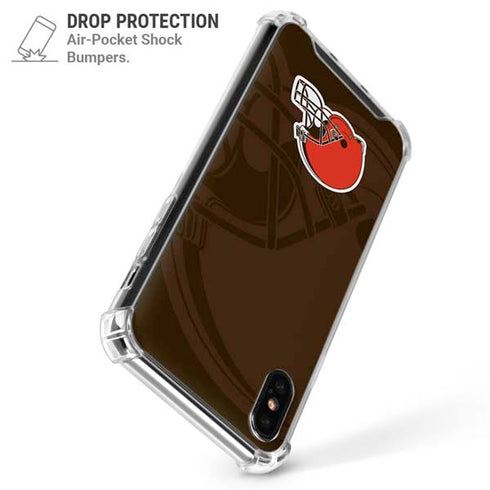 NFL Cleveland Browns Double Vision iPhone XS Max Clear Case