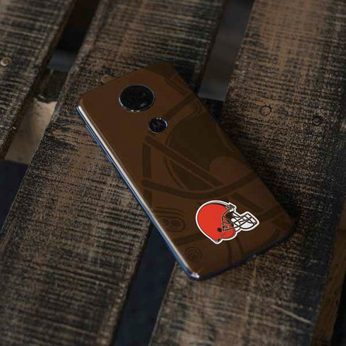 NFL Cleveland Browns Double Vision Moto E5 Plus Skin