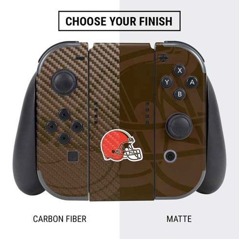 NFL Cleveland Browns Double Vision Nintendo Switch Bundle Skin