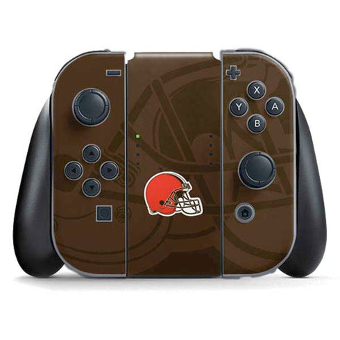 NFL Cleveland Browns Double Vision Nintendo Switch (2017-2021) Joy-Con Controller Skin