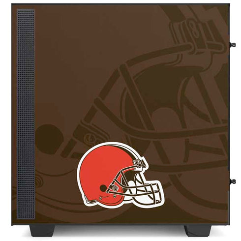 NFL Cleveland Browns Double Vision NZXT H510 Compact ATX Mid-Tower Case Skin
