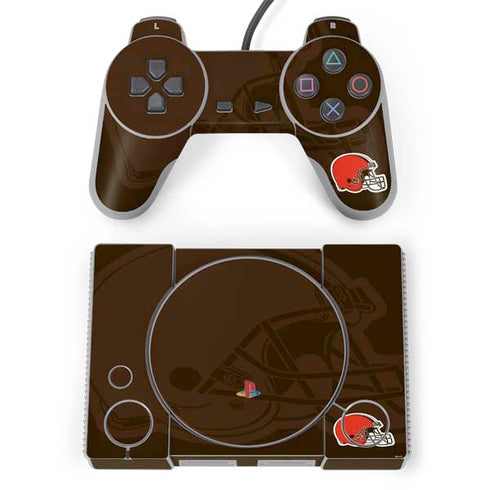 NFL Cleveland Browns Double Vision PlayStation Classic Bundle Skin