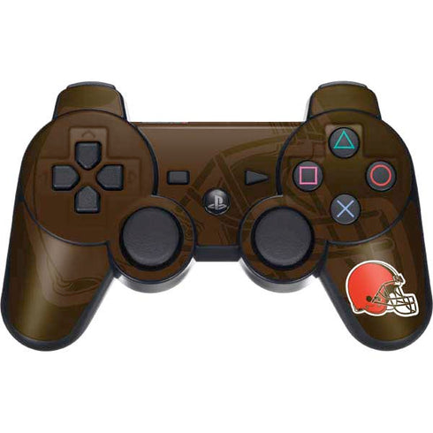 NFL Cleveland Browns Double Vision PS3 Dual Shock wireless controller Skin
