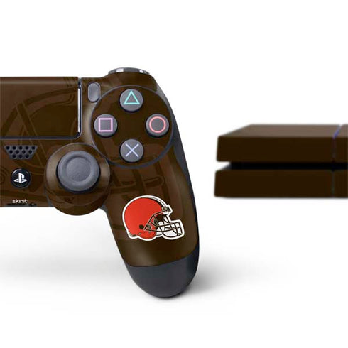 NFL Cleveland Browns Double Vision PS4 Console and Controller Bundle Skin