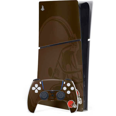 NFL Cleveland Browns Double Vision PS5 Slim Digital Edition Console Skin
