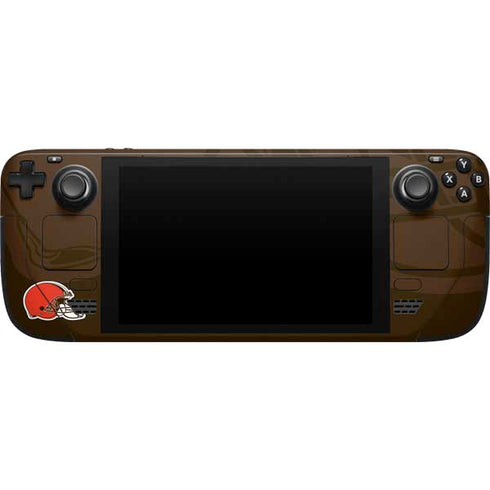 NFL Cleveland Browns Double Vision Steam Deck Handheld Gaming Computer Skin