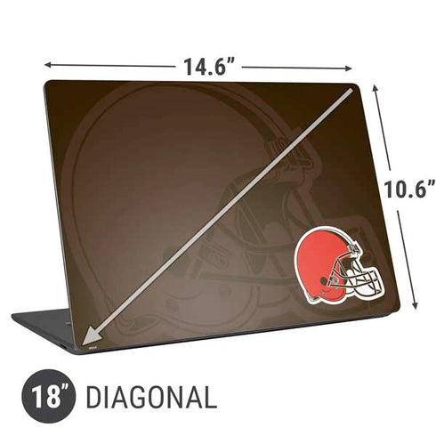 NFL Cleveland Browns Double Vision Universal Laptop 18in (14.6 x 10.6in) Skin