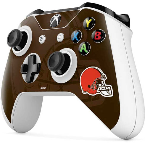 NFL Cleveland Browns Double Vision Xbox One S Controller Skin