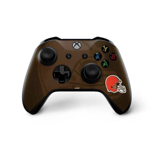 NFL Cleveland Browns Double Vision Xbox One X Controller Skin