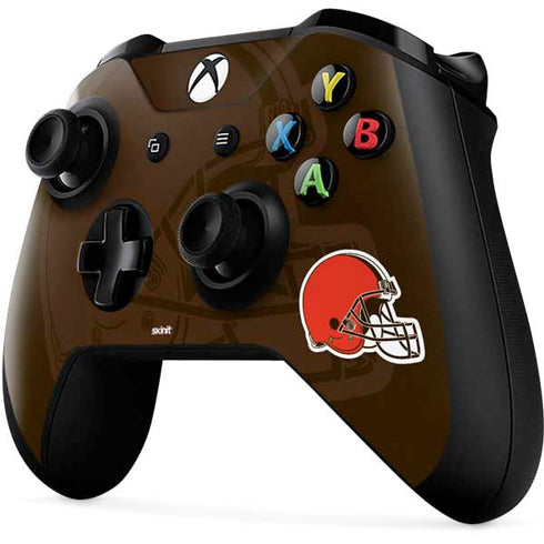 NFL Cleveland Browns Double Vision Xbox One X Controller Skin