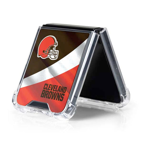 NFL Cleveland Browns Galaxy Z Flip5 5G Clear Case