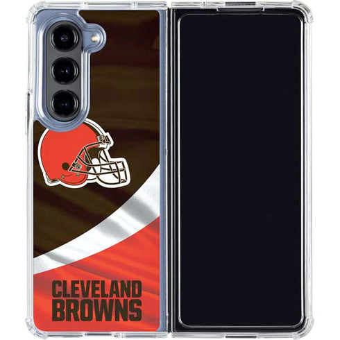 NFL Cleveland Browns Galaxy Z Fold5 5G Clear Case