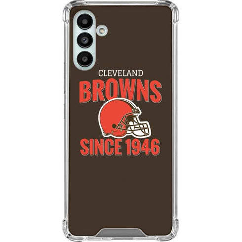 NFL Cleveland Browns Helmet Galaxy A13 5G Clear Case