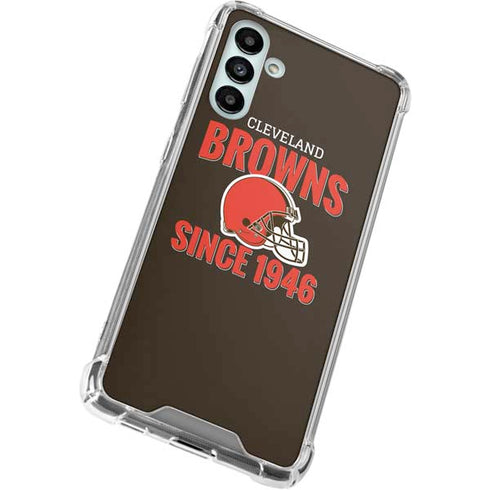 NFL Cleveland Browns Helmet Galaxy A13 5G Clear Case