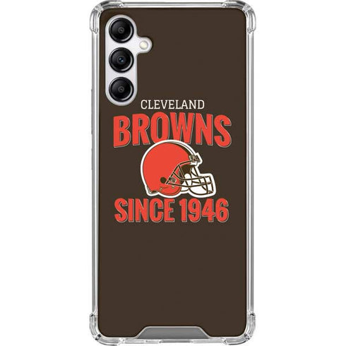 NFL Cleveland Browns Helmet Galaxy A14 5G Clear Case