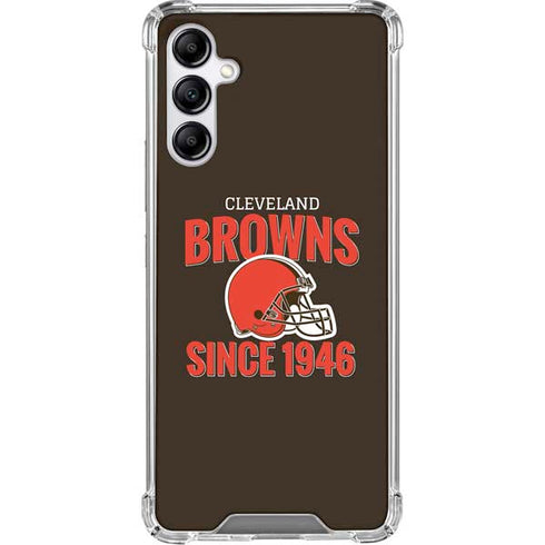 NFL Cleveland Browns Helmet Galaxy A15 5G Clear Case