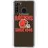 NFL Cleveland Browns Helmet Galaxy A21 Clear Case