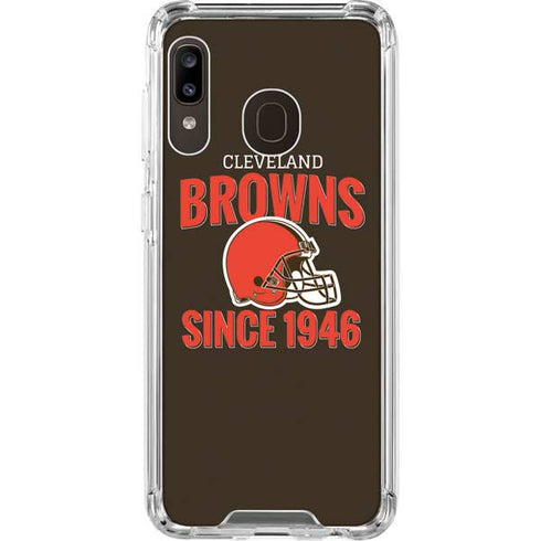 NFL Cleveland Browns Helmet Galaxy A30 Clear Case
