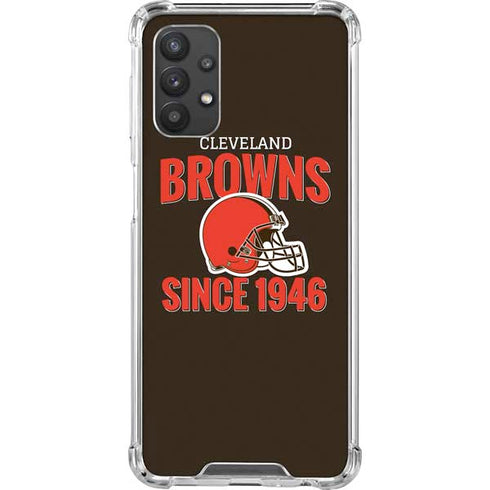 NFL Cleveland Browns Helmet Galaxy A32 5G Clear Case