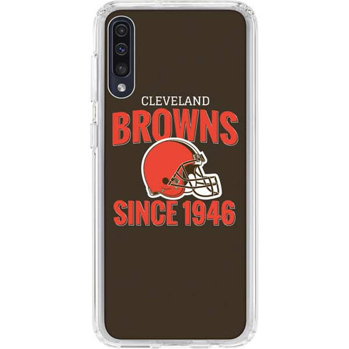 NFL Cleveland Browns Helmet Galaxy A50 Clear Case
