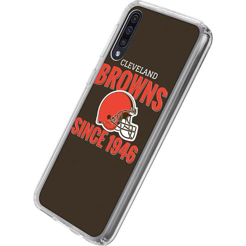NFL Cleveland Browns Helmet Galaxy A50 Clear Case
