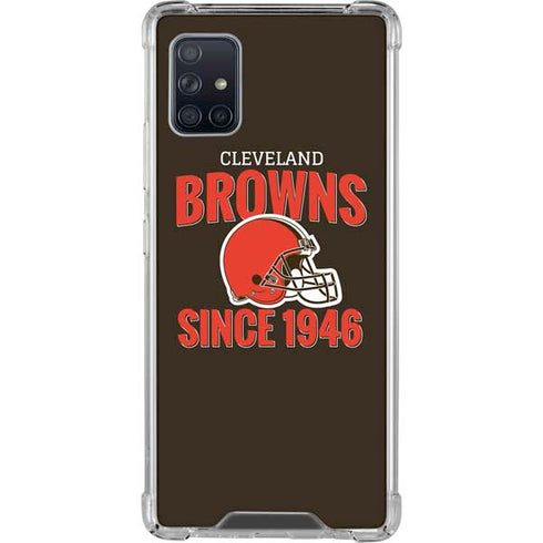 NFL Cleveland Browns Helmet Galaxy A51 5G Clear Case