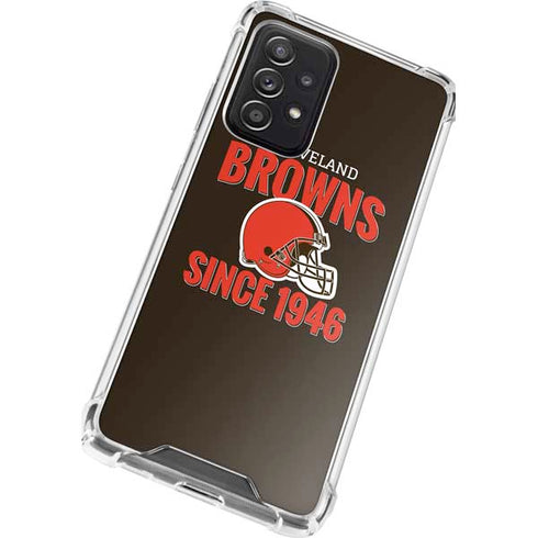 NFL Cleveland Browns Helmet Galaxy A52 5G Clear Case