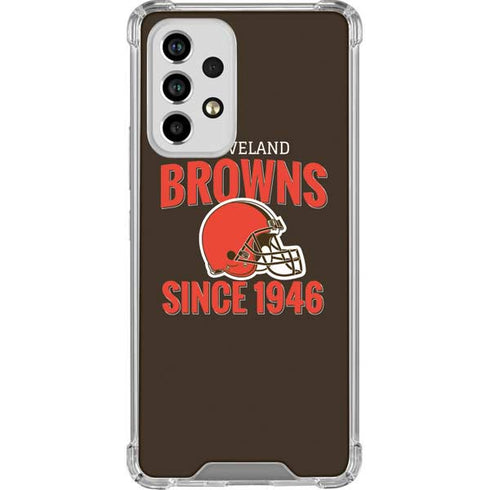 NFL Cleveland Browns Helmet Galaxy A53 5G Clear Case
