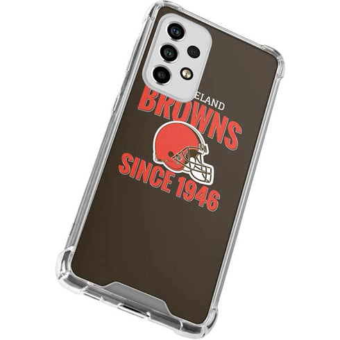 NFL Cleveland Browns Helmet Galaxy A53 5G Clear Case