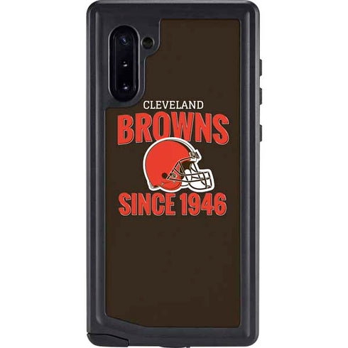 NFL Cleveland Browns Helmet Galaxy Note 10 Waterproof Case