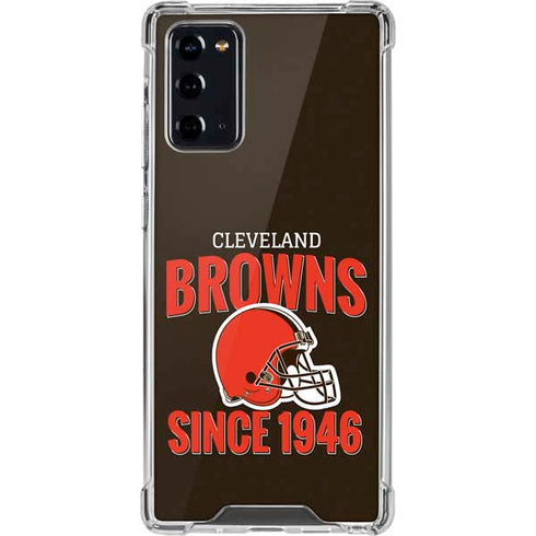 NFL Cleveland Browns Helmet Galaxy Note20 5G Clear Case