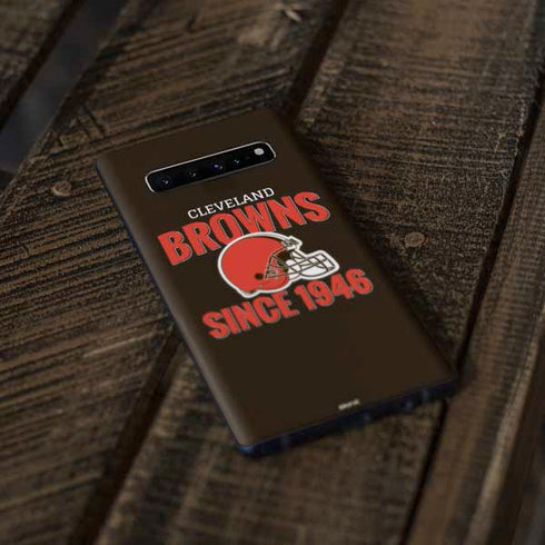 NFL Cleveland Browns Helmet Galaxy S10 Plus Skin