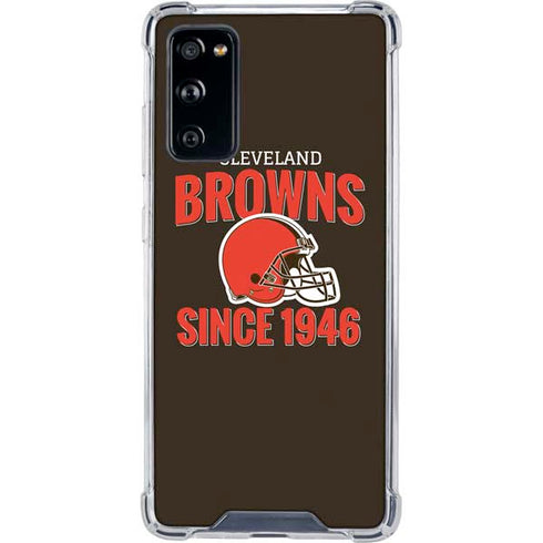NFL Cleveland Browns Helmet Galaxy S20 FE Clear Case