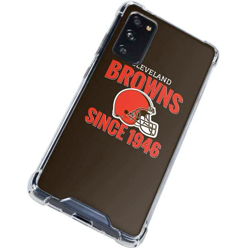 NFL Cleveland Browns Helmet Galaxy S20 FE Clear Case