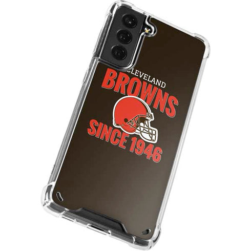NFL Cleveland Browns Helmet Galaxy S21 5G Clear Case
