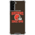 NFL Cleveland Browns Helmet Galaxy S21 FE Clear Case