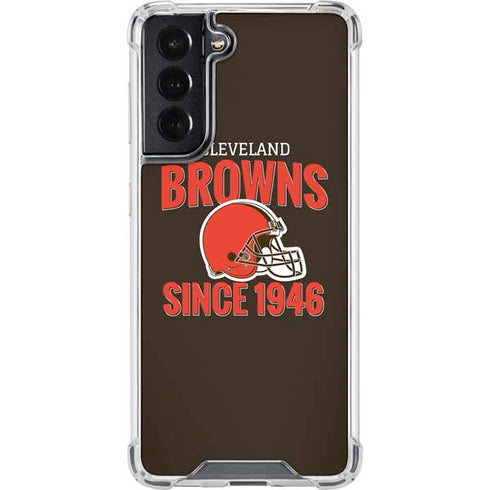 NFL Cleveland Browns Helmet Galaxy S22 Clear Case