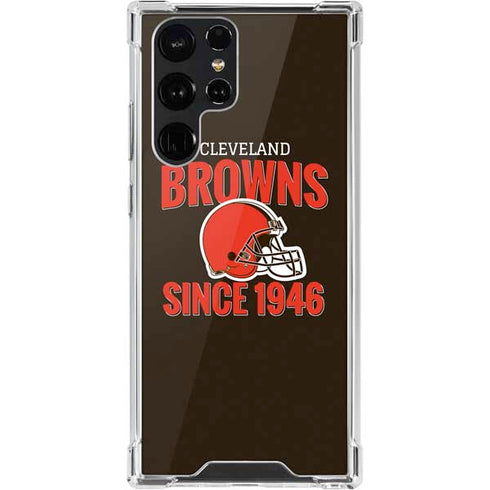 NFL Cleveland Browns Helmet Galaxy S22 Ultra Clear Case