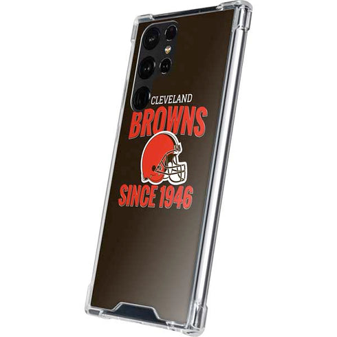 NFL Cleveland Browns Helmet Galaxy S22 Ultra Clear Case