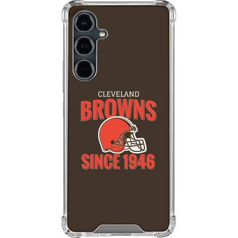 NFL Cleveland Browns Helmet Galaxy S23 FE Clear Case