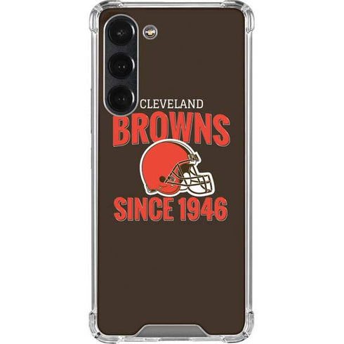 NFL Cleveland Browns Helmet Galaxy S23 Plus Clear Case