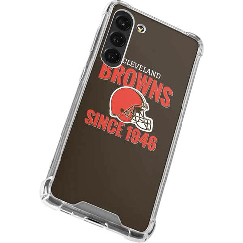 NFL Cleveland Browns Helmet Galaxy S23 Plus Clear Case