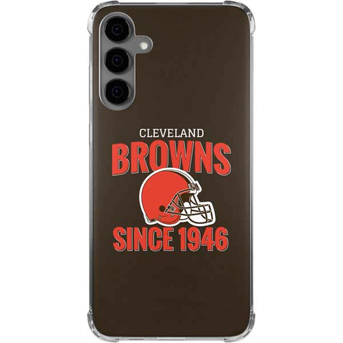 NFL Cleveland Browns Helmet Galaxy S24 Plus Clear Case