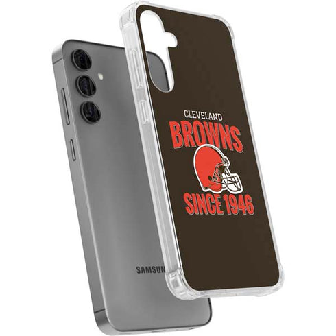 NFL Cleveland Browns Helmet Galaxy S24 Plus Clear Case