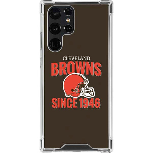 NFL Cleveland Browns Helmet Galaxy S24 Ultra Clear Case