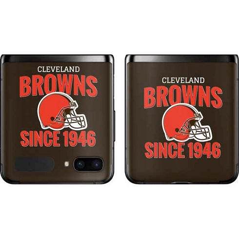 NFL Cleveland Browns Helmet Galaxy Z Flip Skin