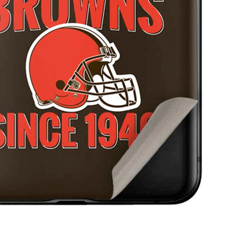 NFL Cleveland Browns Helmet Galaxy Z Flip Skin