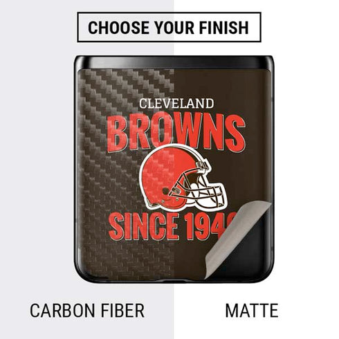 NFL Cleveland Browns Helmet Galaxy Z Flip Skin