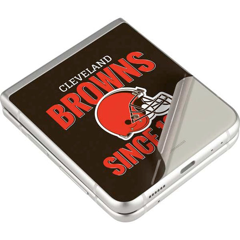 NFL Cleveland Browns Helmet Galaxy Z Flip3 5G Skin