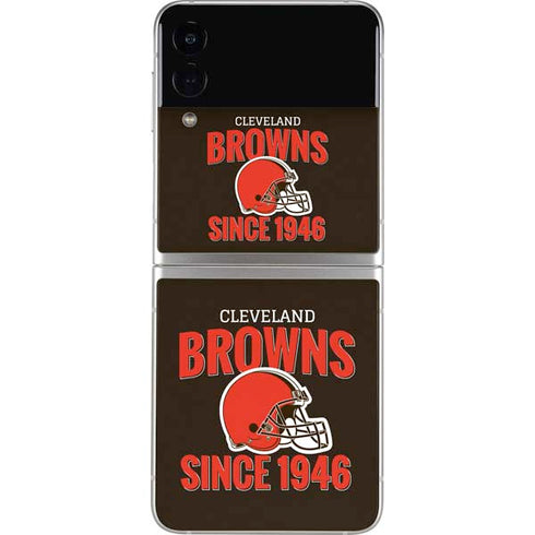 NFL Cleveland Browns Helmet Galaxy Z Flip4 5G Skin